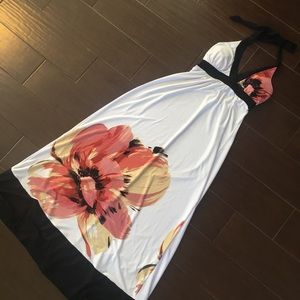 Spring maxi halter dress